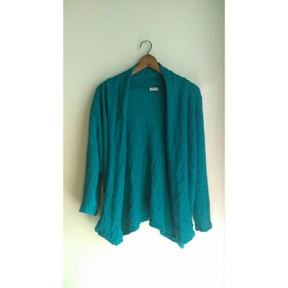 Teal Pixley Brand Cardigan