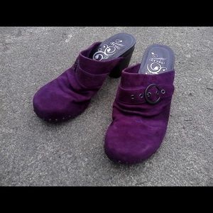 Dansko purple suede clog size 39