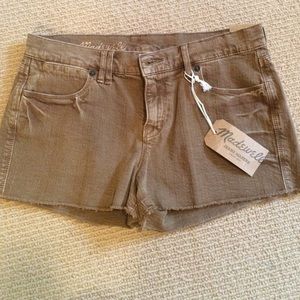 Brown denim shorts