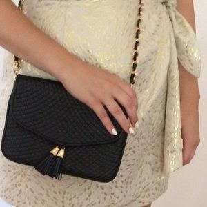 Black Quilted Crossbody Purse