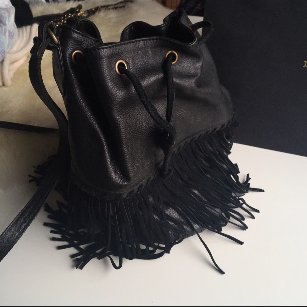 Leather & Suede Bucket Bag