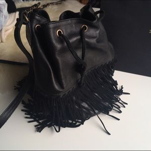 Leather & Suede Bucket Bag