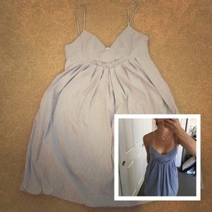 ❌SOLD❌📵🔴ZARA Preppy Blue White Babydoll Stripped