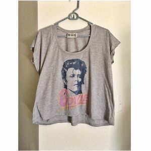 Boxy Gray Bowie Top