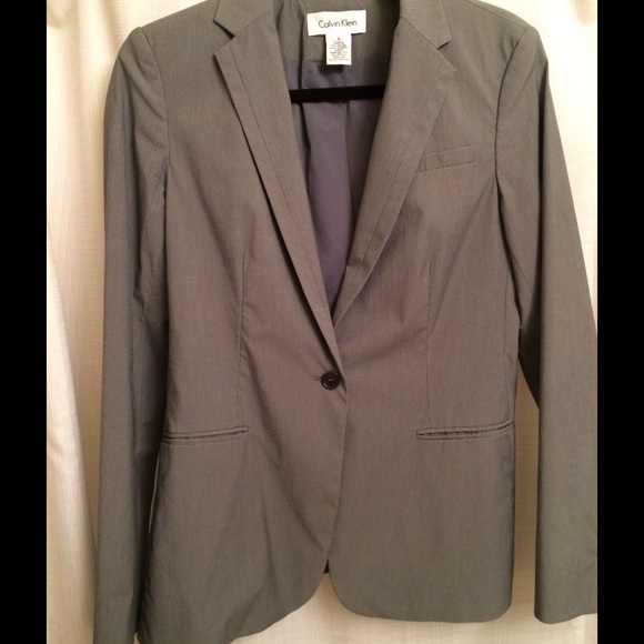 Ladies Calvin Klein blazer/ gray/ size 8 EUC - Picture 1 of 1