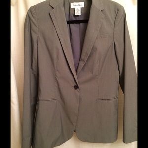 Ladies Calvin Klein blazer/ gray/ size 8 EUC