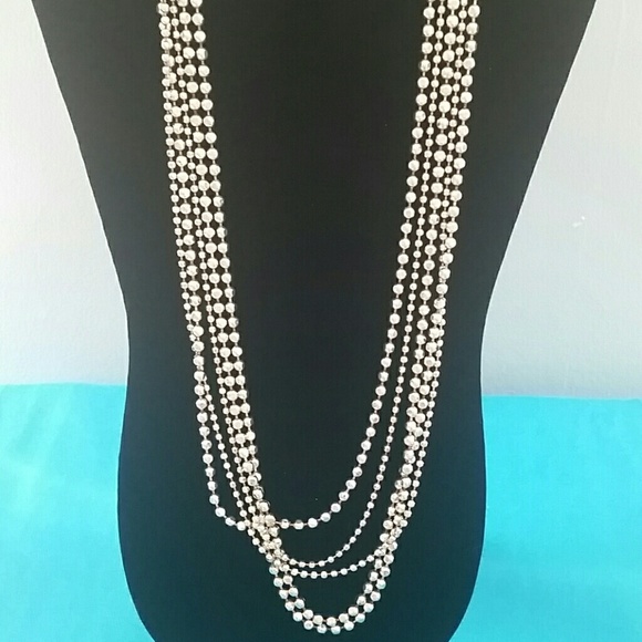 Silver Multi Strand Necklace