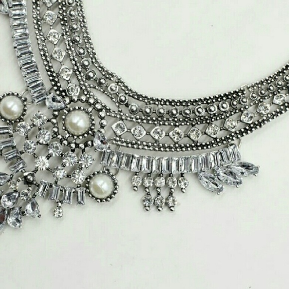 "Gia" Crystal Bib Statement Necklace - Picture 4 of 4