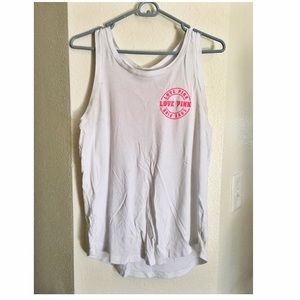 PINK White Muscle Tee