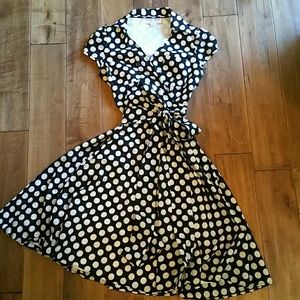 Donna Ricco polka dot dress
