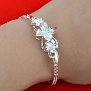 Silver 925 flower bracelet