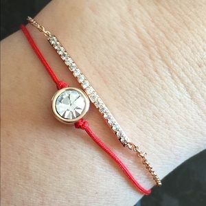 Rose gold plated cubic zirconia /crystal bracelet