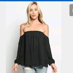 Chiffon off the shoulder blouse