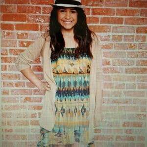 High low dress and cardigan