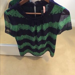 Jcrew ruffle top. Silk and drycleaned