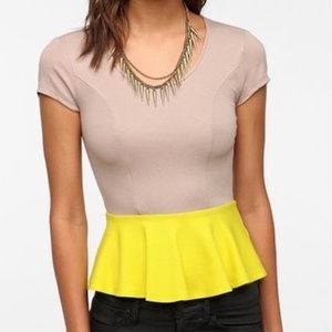 🎉 HP {Urban Outfitters} | Colorblock Peplum Top