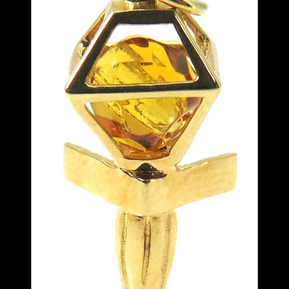 14k Yellow Gold Lamp 3D Charm
