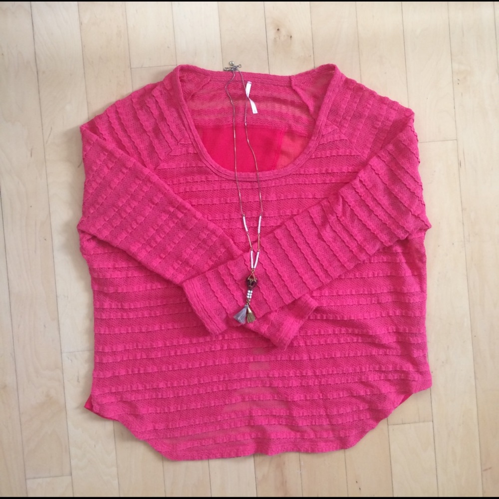 Free People Crepe Lace Top