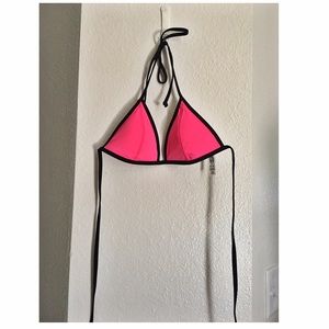 BNWT PINK Neon Pink Triangle Swim Tie Top