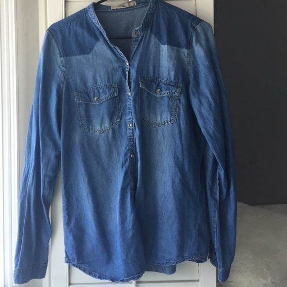 Denim Button Up Top