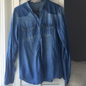 Denim Button Up Top