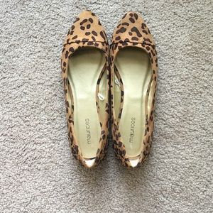 Leopard print flats