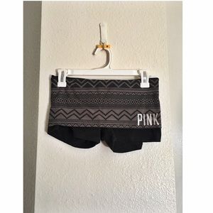 PINK Foldover Bling Aztec Yoga Shortie