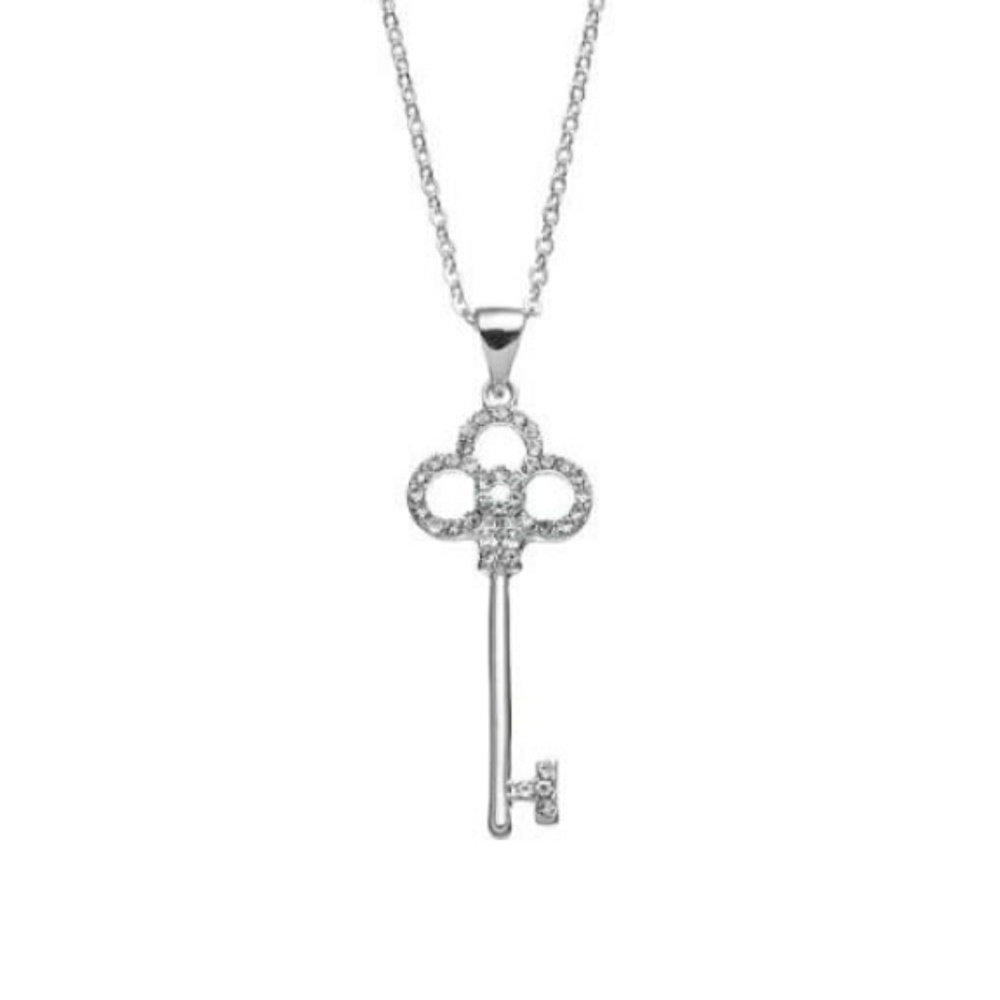 Sparkle Key Necklace 18kGP