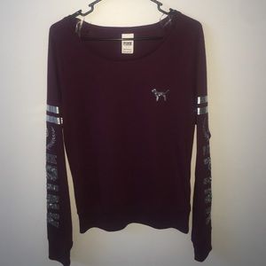 Victoria's Secret Sequined Long Sleeve Tee