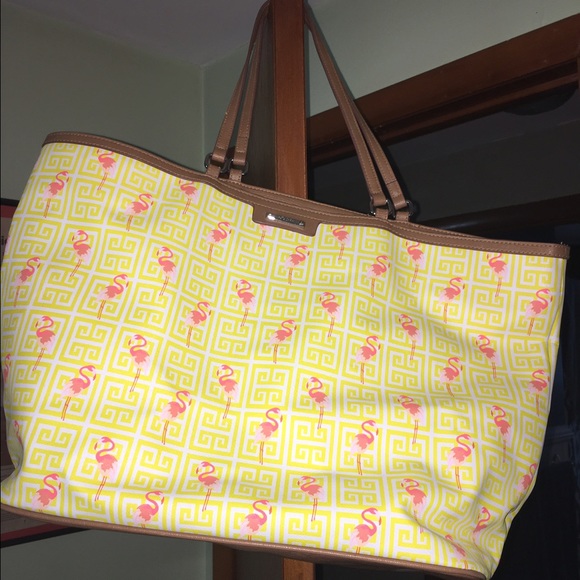 Trade for @aliciatec Stella & Dot Flamingo Tote