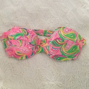 Lilly Pulitzer Bandeau Bikini Top (never worn)