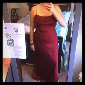 Red floor length dress