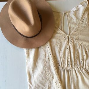 ASTR Embroidered Bell Sleeve Romper