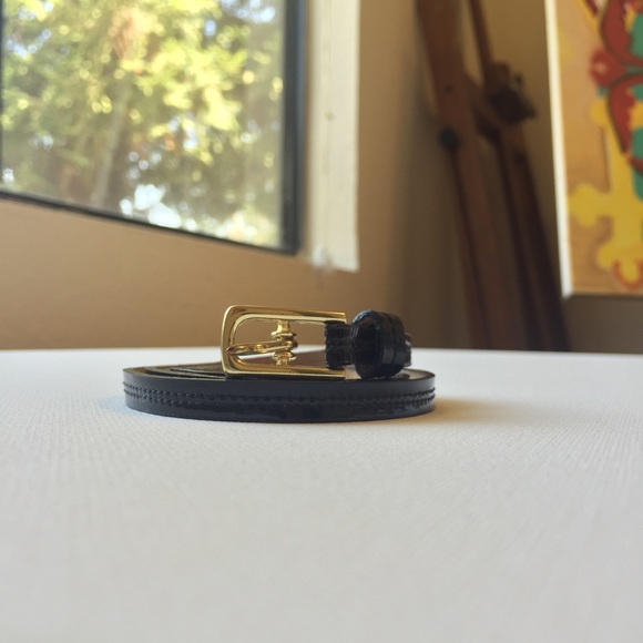 J Crew Black Skinny Belt