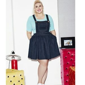 NWT denim dungaree overall dress