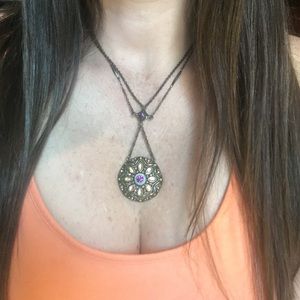 Bronze medallion necklace
