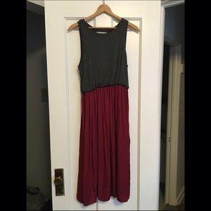 Block Color Midi Dress