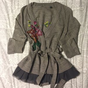 Anthro floral cardigan-every gals dream top!