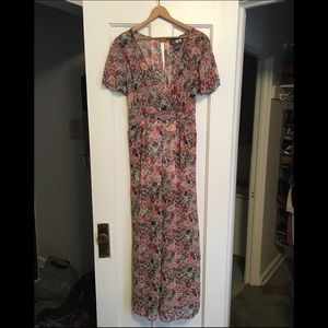 Floral V-Neck Jumpsuit