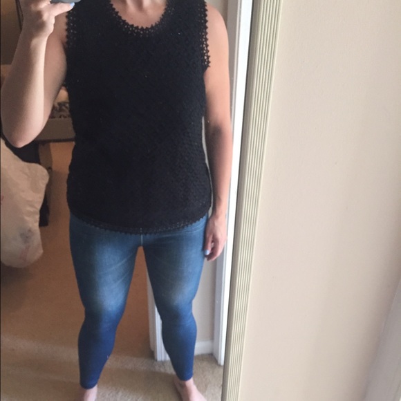 Thick Sleeved Black Tank - two layer