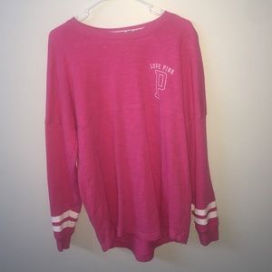 PINK by Victoria's Secret hot pink Varsity Sweater