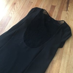 black dress with lace back