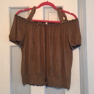 Brown Suede shirt