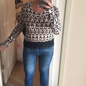 Long sleeve sweater shirt