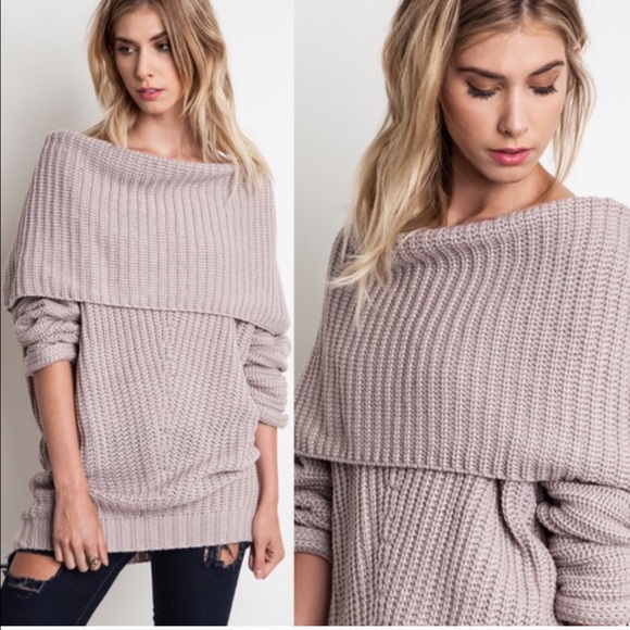 🆕SYDNEY knit off shoulder sweater top - CREAM - Picture 4 of 4