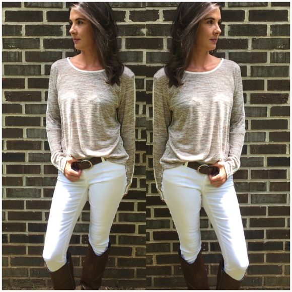 Tan Flecked Pullover - Picture 3 of 6