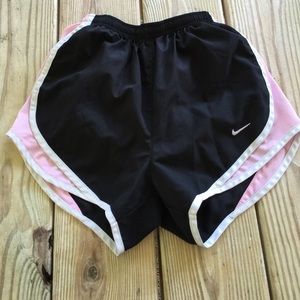 Black and pink Nike shorts
