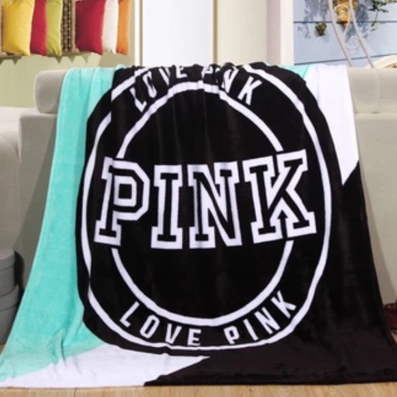 Mint blue/green Soft Pink Blanket