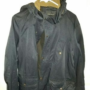 Banana Republic navy Rain Coat with hood