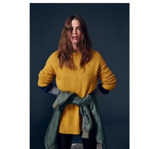 Oversized mustard sweater